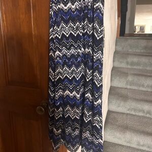 Size small black blue and white maxi skirt AB studio brand